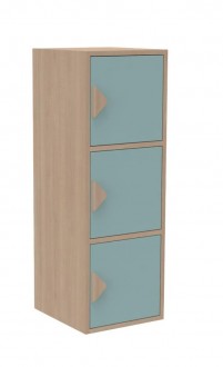 meuble 3 casiers avec portes vertical K'briol